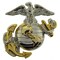 US Marine Corps Emblem, E2, Left Cap Gold Silver USMC Lapel Hat Pin
